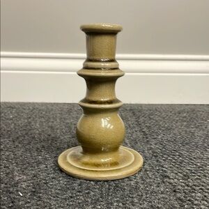 Dansk Tan Candle Holder Ringed Stick Single